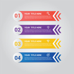 Obraz premium gradient infographic template with steps