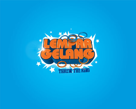 3D hit and win games logo masthead in the circus