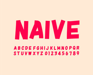 Mature yet childish font set design for Designer in vector format