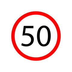 speed limit sign vector illustration on white background..eps