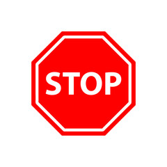 stop sign vector illustration on white background..eps