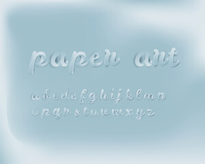The Paper cut handwriting font set design