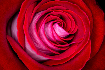 Red, White and Pink Rose