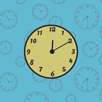 Large Clock on Clock Pattern Background