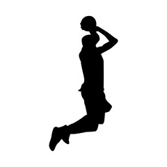 Fototapeta na wymiar Basketball Player Silhouette