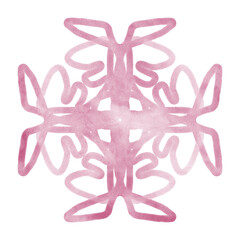 Red Watercolor Mandala Painting Background