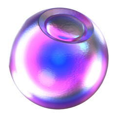 3D Render Abstract Hologram Geometric shape