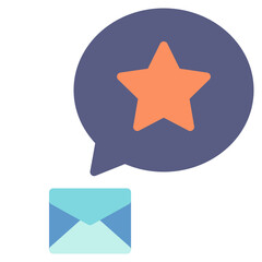 feedback message flat icon