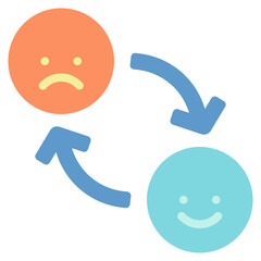 customer convert flat icon