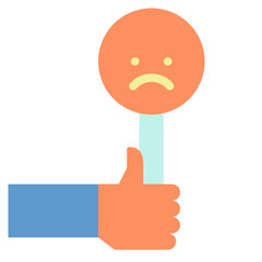 negative feedback flat icon