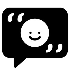 testimonial black solid icon