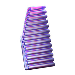 3D Render Abstract Hologram Geometric shape