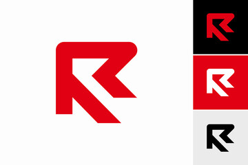 initial letter r sharp logo vector premium design - obrazy, fototapety, plakaty