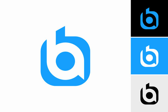 initial letter ba logo vector premium design