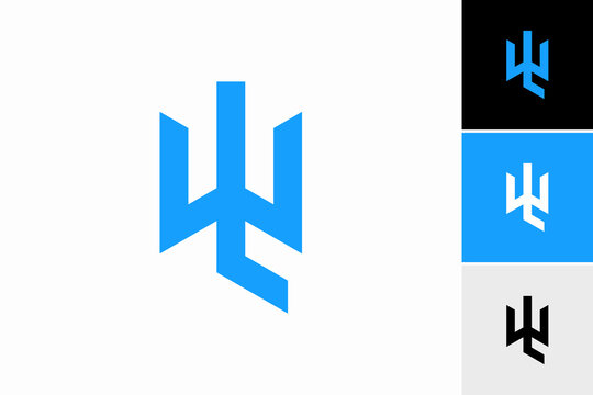 initial letter wl logo vector premium design