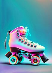 picture of adult skating skates up close