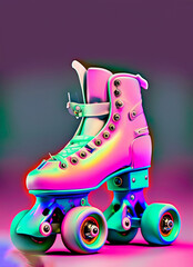 picture of adult skating skates up close