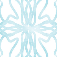 Blue Watercolor Abstract Painting Background