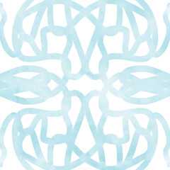 Blue Watercolor Abstract Painting Background