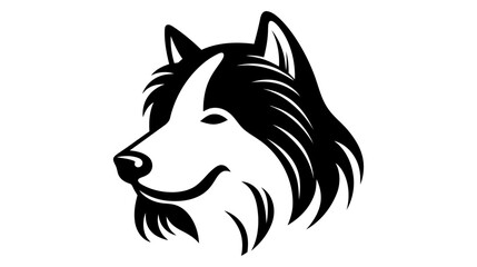 Fototapeta premium Dog logo silhouette. Vector pet icon isolated on white background