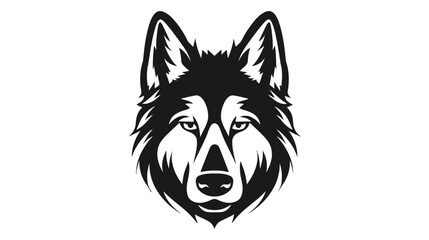 Dog logo silhouette. Vector pet icon isolated on white background