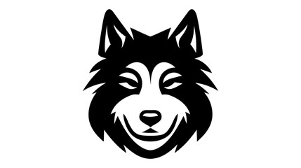 Fototapeta premium Dog logo silhouette. Vector pet icon isolated on white background