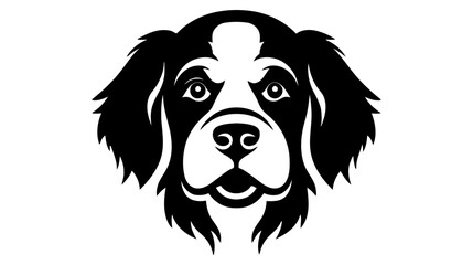 Dog logo silhouette. Vector pet icon isolated on white background