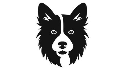 Fototapeta premium Dog logo silhouette. Vector pet icon isolated on white background