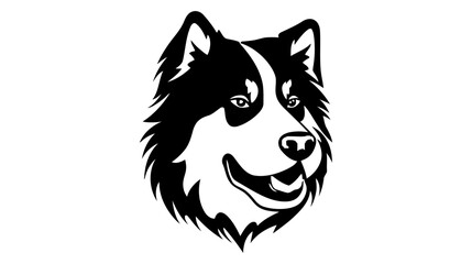 Naklejka premium Dog logo silhouette. Vector pet icon isolated on white background