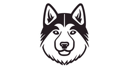 Dog logo silhouette. Vector pet icon isolated on white background