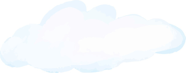 Cloud . Watercolor painting .