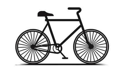 Bicycle icon on white background. Vector illustration