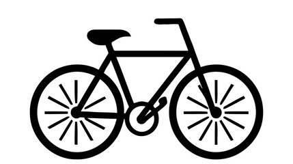 Bicycle icon on white background. Vector illustration