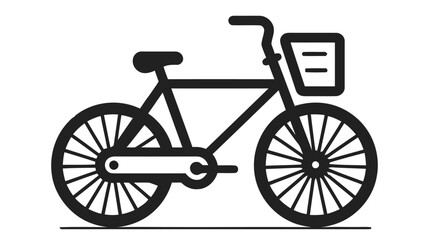 Bicycle icon on white background. Vector illustration