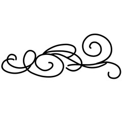 Swirl Line Decoration Vector 