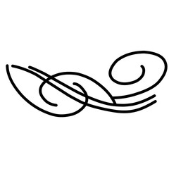 Swirl Line Decoration Vector 