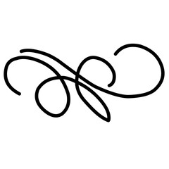 Swirl Line Decoration Vector 