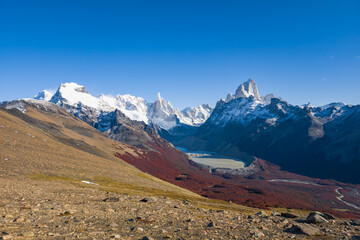 Glacier, sea, cities and mountains.