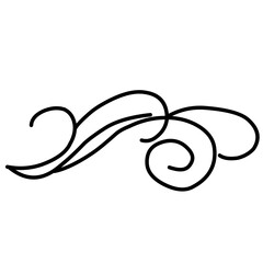 Swirl Line Decoration Vector 