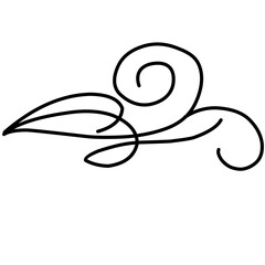 Swirl Line Decoration Vector 