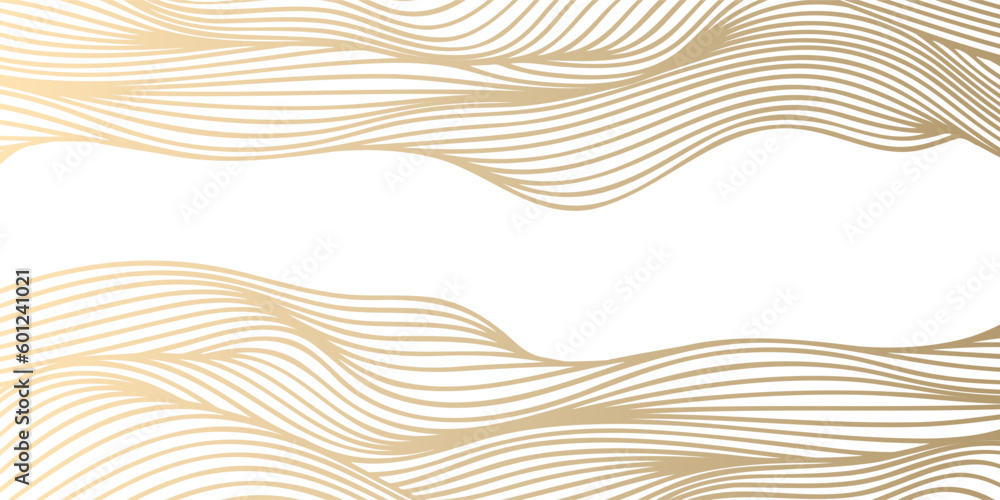 Aufkleber vector abstract line art wavy flowing dynamic gold isolated on transparent background in concept lux