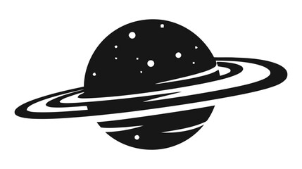 Planet Logo design. Vector illustration isolated on white background