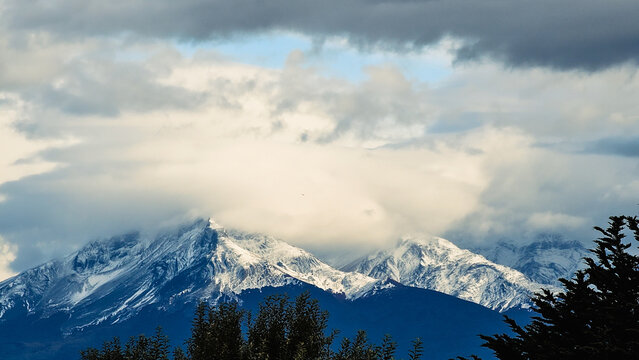clouds over the mountains 