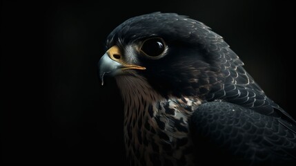 Portrait of a peregrine falcon; generative Ai image