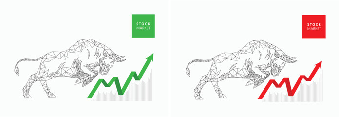 a bull in the stock market. bull market