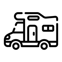 caravan Line Icon