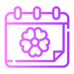 spring Line Gradient Icon