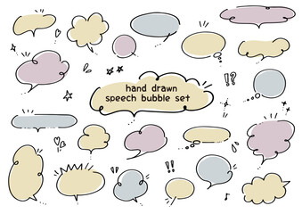 手描きの吹出しセット