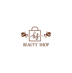 Initial BS beauty monogram and elegant logo design, handwriting logo of initial signature, wedding, fashion, floral and botanical with creative template.