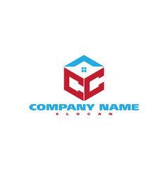 Letter CC Home Logo Set. Suitable for any business related to house, real estate, construction, interior with CC initials.